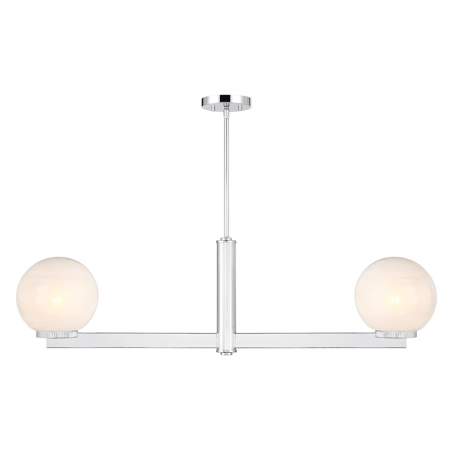 Meridian Lite Trends M100124CH Meridian 2 -Light Polished Chrome Modern/contemporary For Use in Bedrooms, Dining Rooms, Foyers, Kitchens, Living Rooms Chandelier