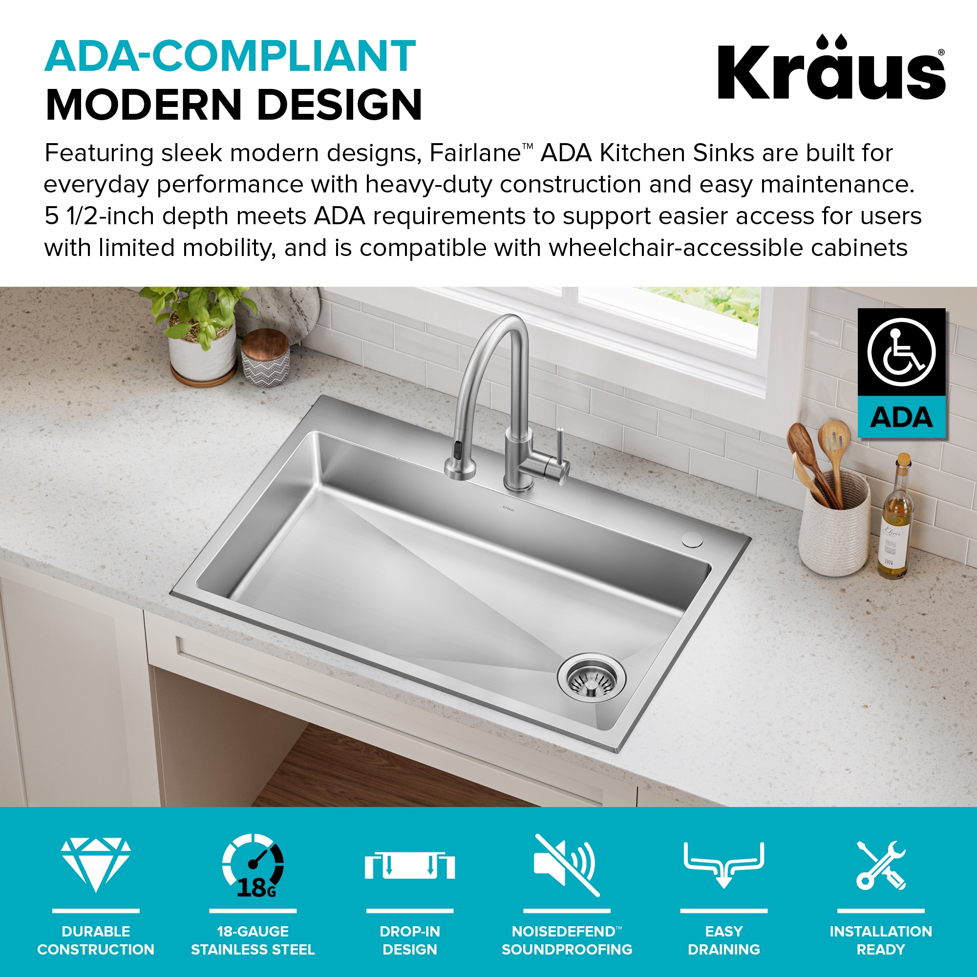Kraus KHT640-33-5.5 Kitchen-Sinks - View #2