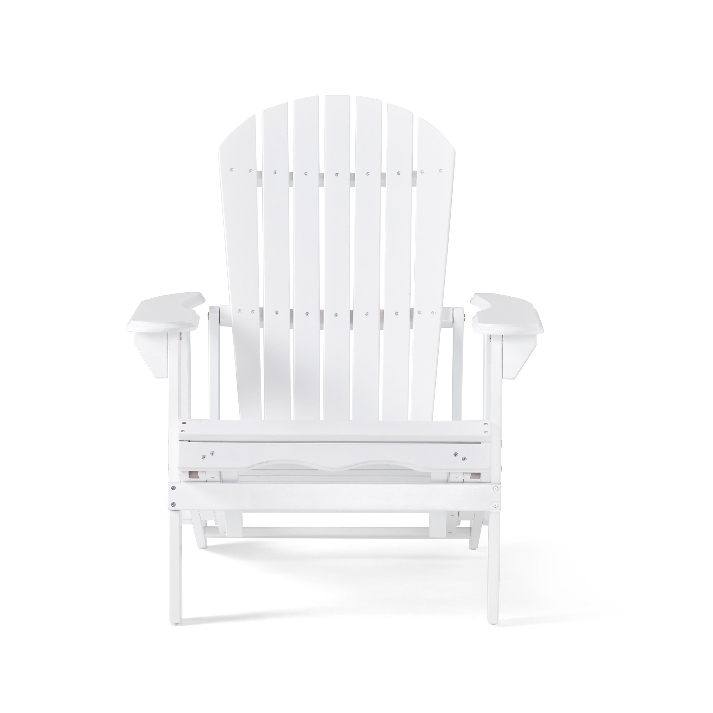 Best Selling Home Decor 296650 Hayle White Wood Frame Stationary Recliner Chair with White Slat Seat