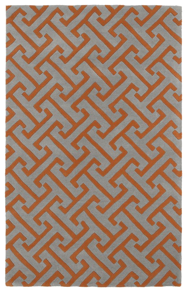 Kaleen REV04-75-579 Revolution 5 X 8 (ft) Wool Grey Indoor Geometric Area Rug
