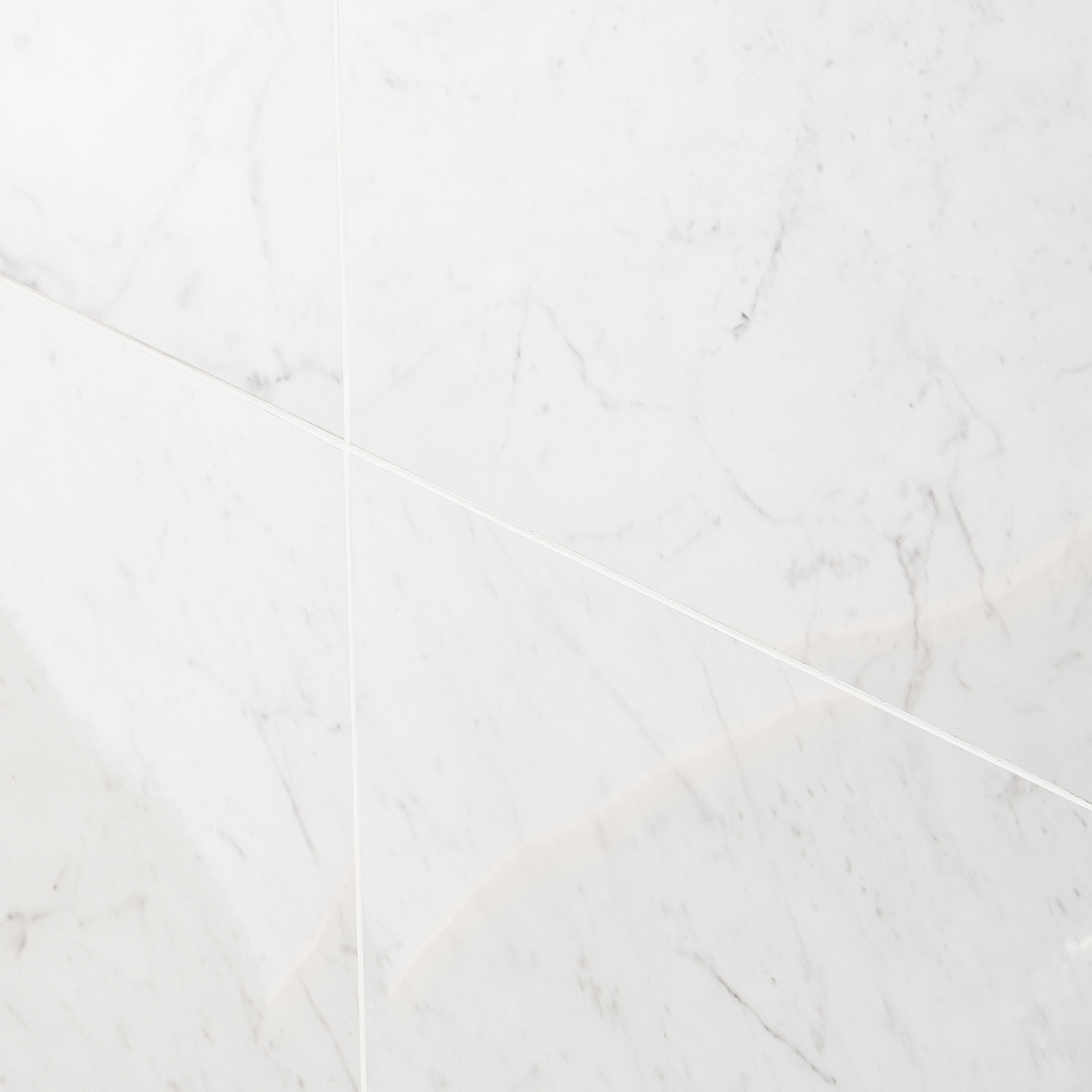 Saroshi 24" x 24" Polished White Marble Look Porcelain Tile