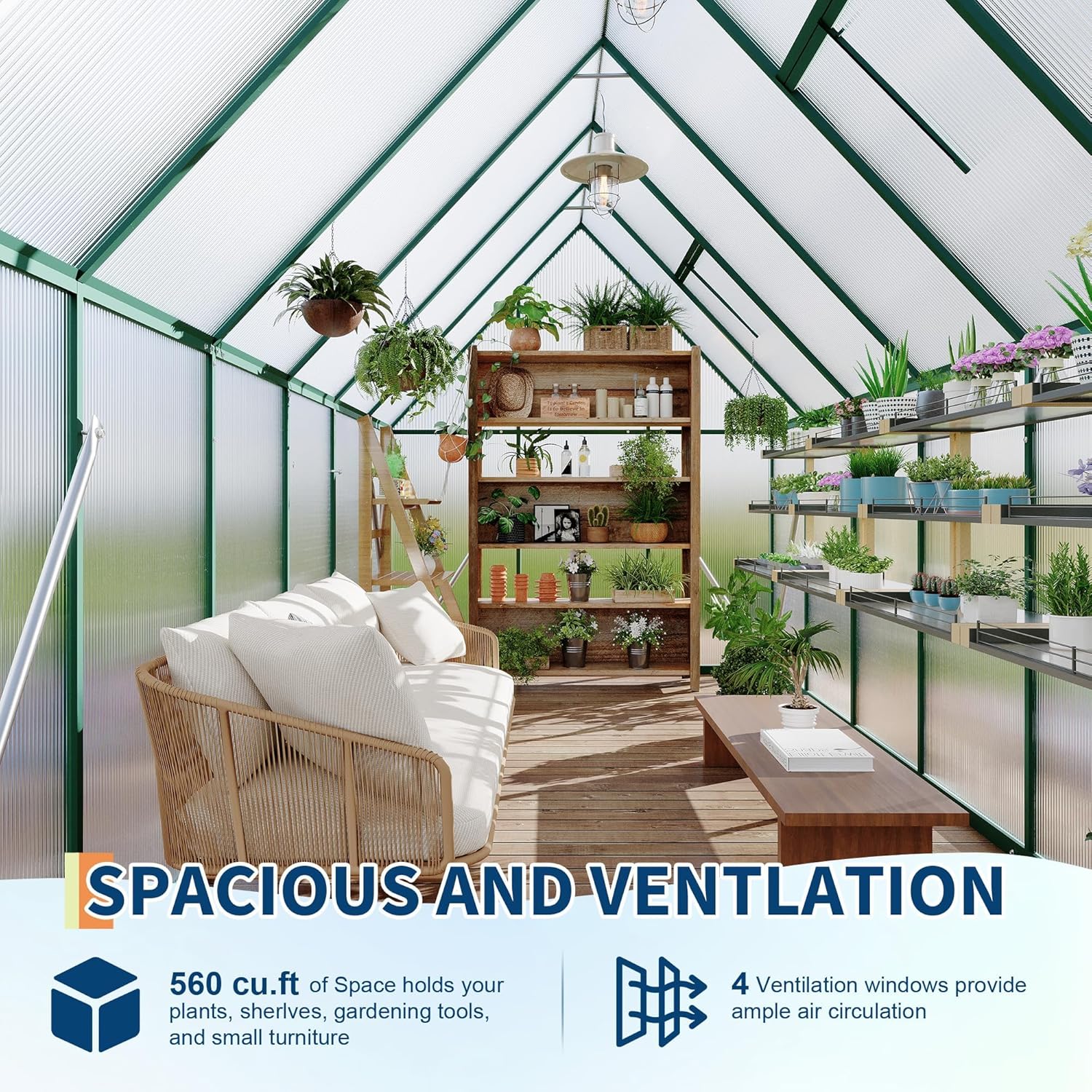 IdealHouse LUCY-E9BLR360OHFS greenhouses - View #4