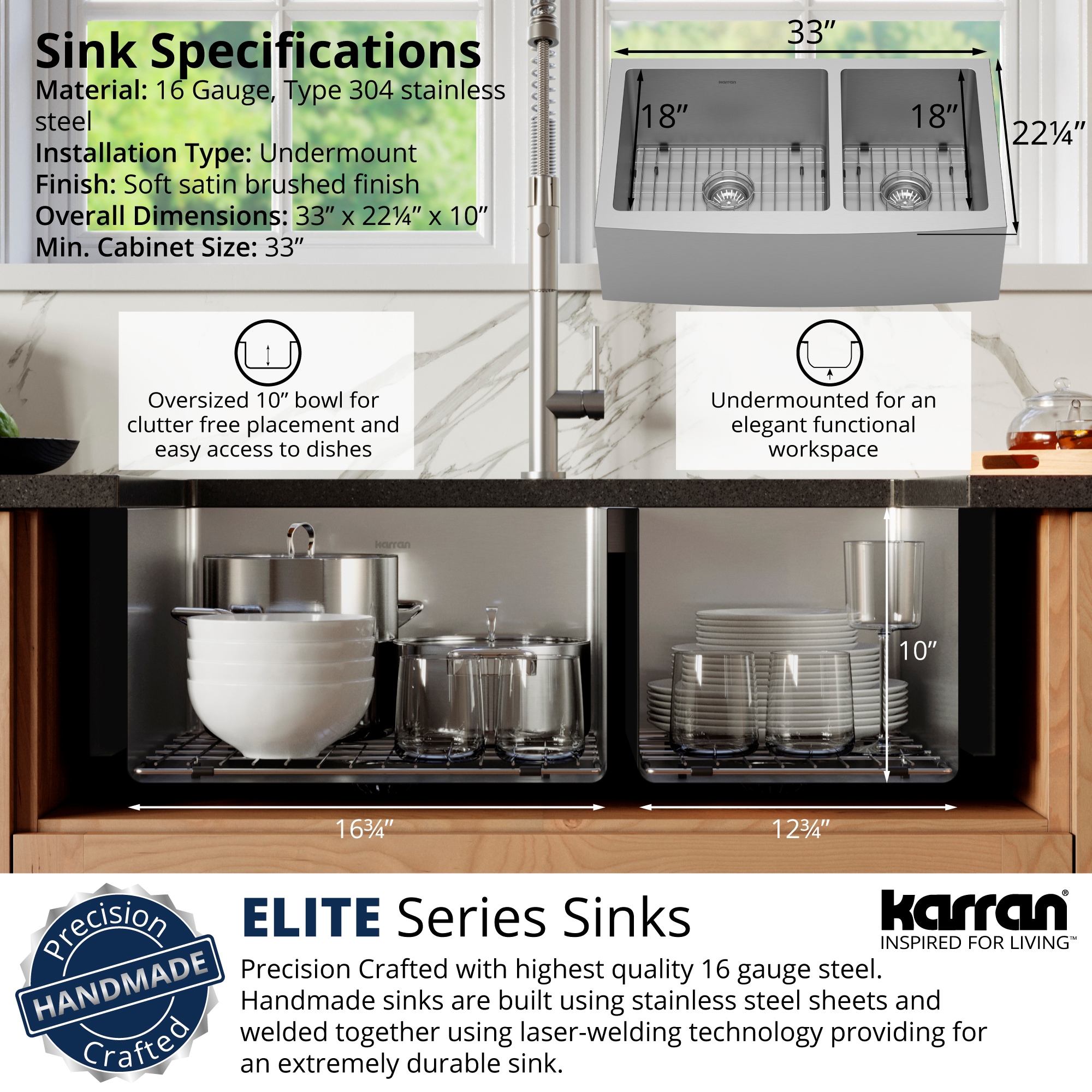 Karran EL-86-PK1 Kitchen-Sinks - View #3