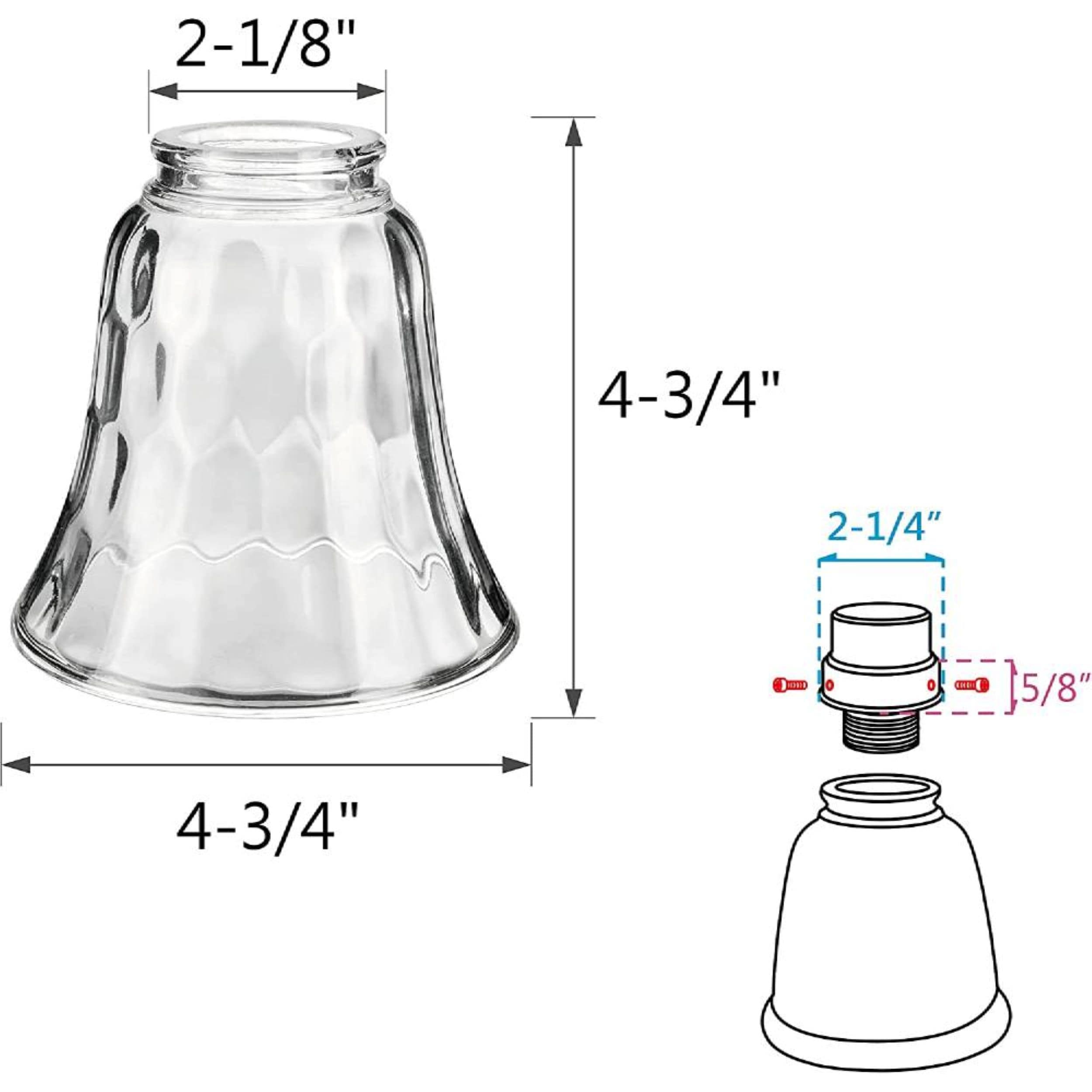 Aspen Creative Corporation 23041-4 Light-Shades - View #3