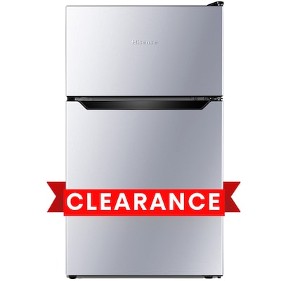 Hisense LCT33D6ASE 3.3-cu ft Mini Fridge with Freezer ( Silver ) ENERGY STAR