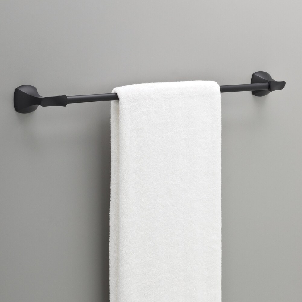 Slotted Screw Matte Black Towel Bars, CB2