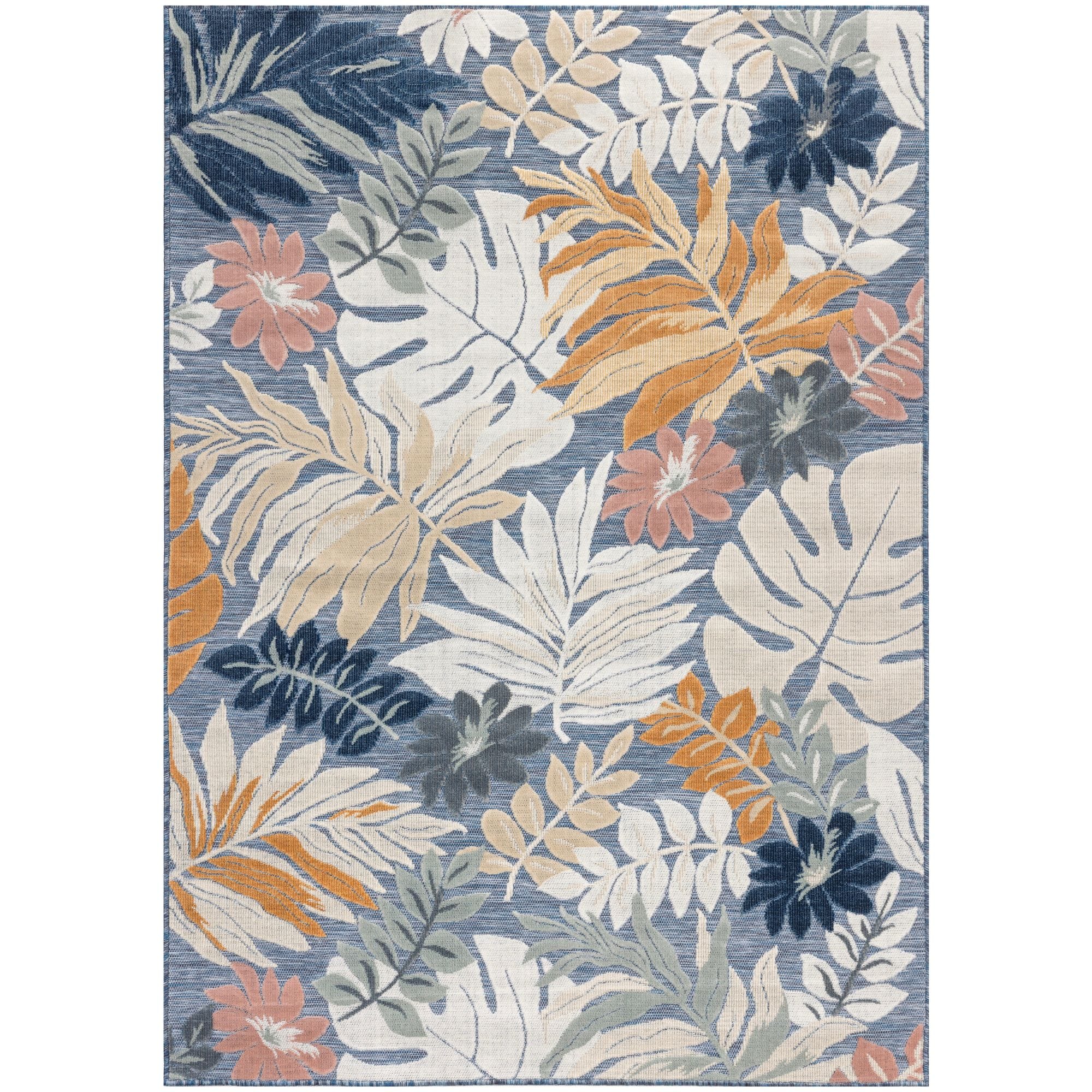  Home Suncoast 4 x 6 ft Denim Multicolor Indoor or outdoor Area Rug