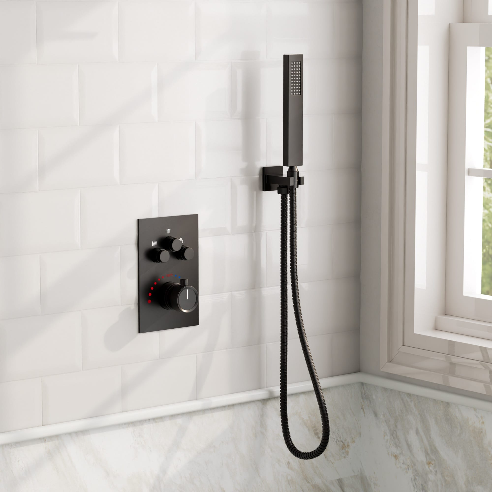 GRANDJOY SFS-1067-BK12 Showerhead-Bar-Panels - View #11