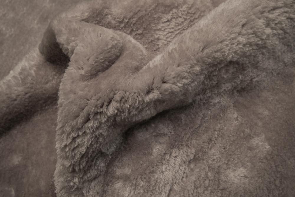 ECARPETGALLERY Faux Fur Plush 2 X 3 (ft) Faux Fur Grey Indoor Solid ...