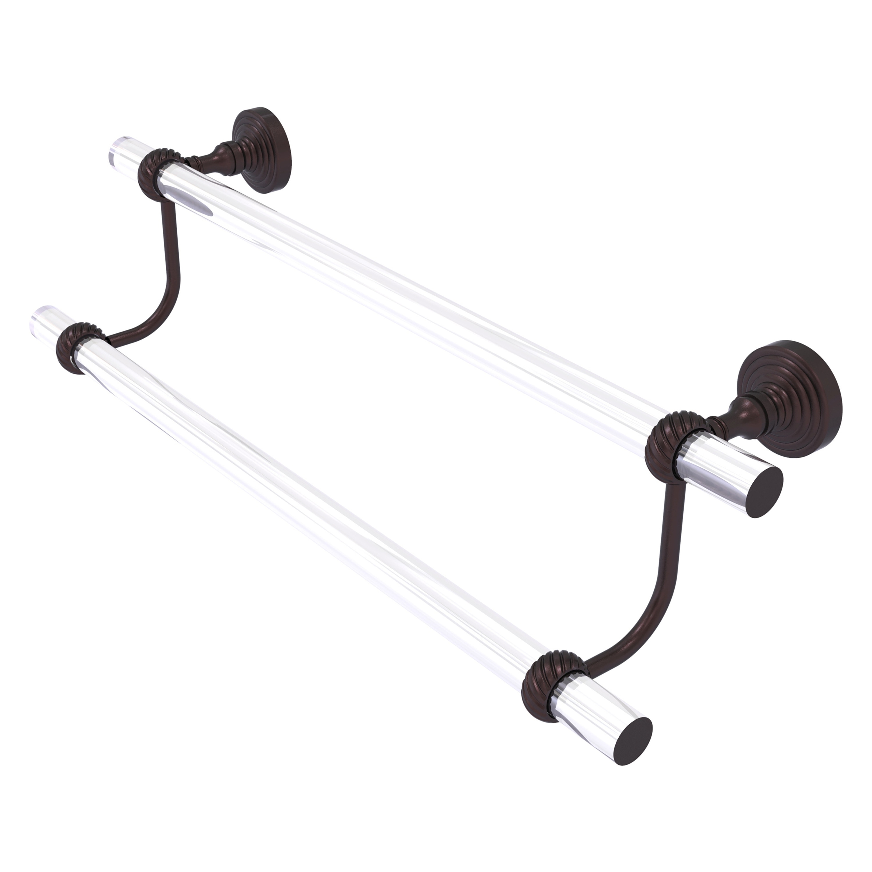 Allied Brass PG-72T-30-ABZ Pacific Grove 30-in double Antique Bronze Wall mount Double Towel Bar