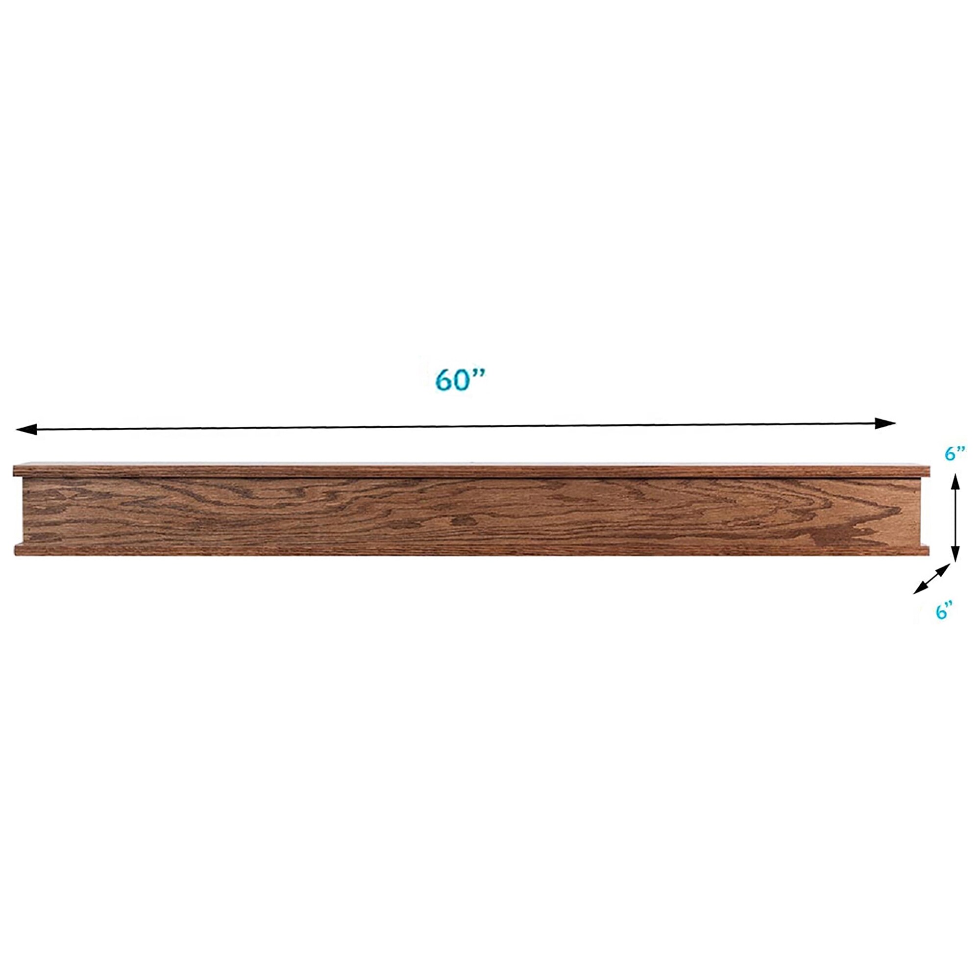 Mantels Direct CHANDLER-60X6-RO-PS Mantel-Shelves - View #7