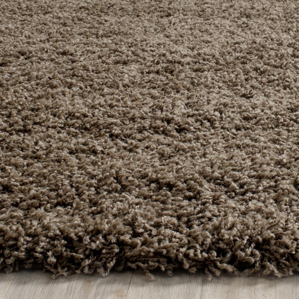 Safavieh Laguna Shag 2 x 8 Taupe Indoor Solid Runner Rug at Lowes.com