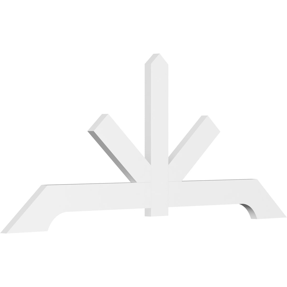 Ekena Millwork GBP096X40X0206VAN00 Vanguard White PVC Gable bracket