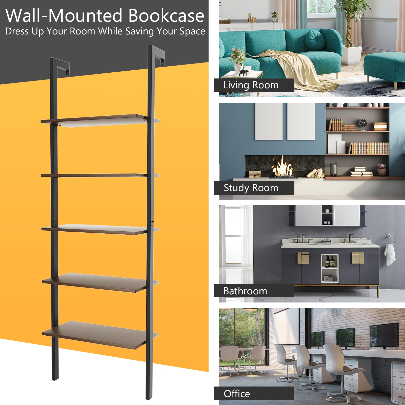 Slickblue D-CO-KB52916WH bookcases - View #6