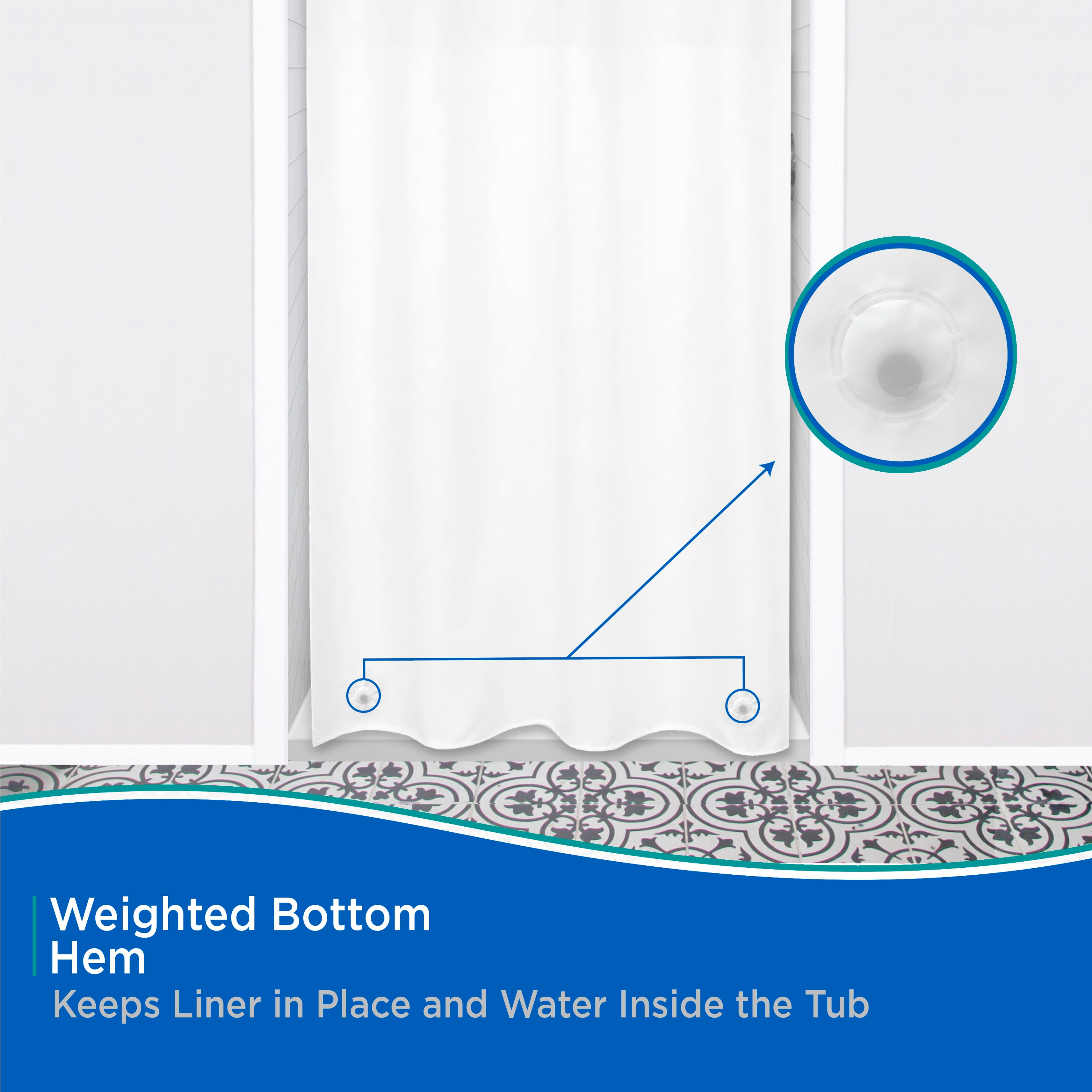 Kenney KN61145PDQ Shower-Curtains-Liners - View #6