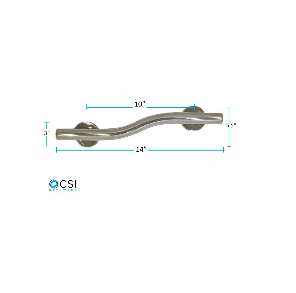 CSI Bathware BAR-WL14-TW-125-PO Grab-Bars - View #3
