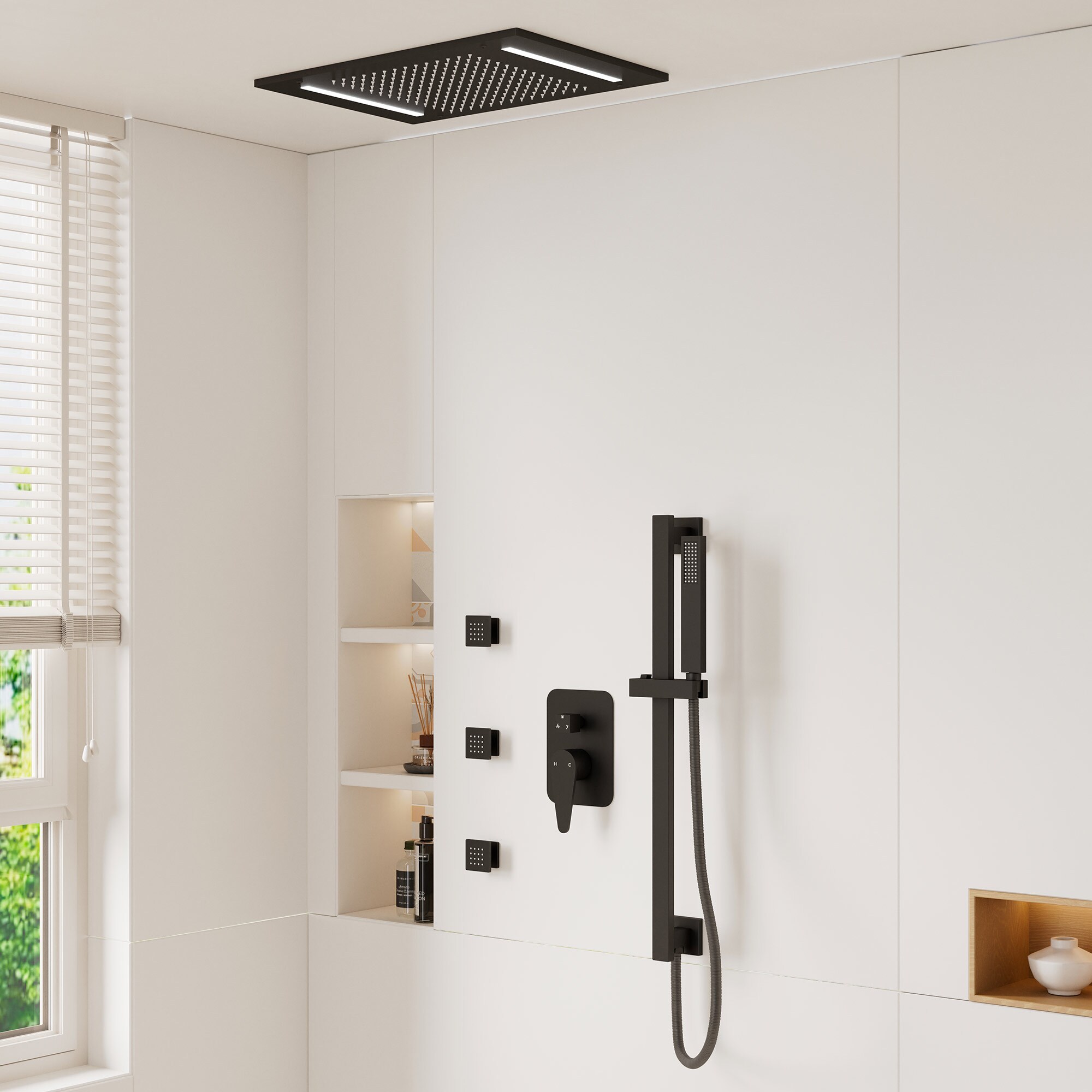 CASAINC CA-A4372-MB Showerhead-Bar-Panels - View #2