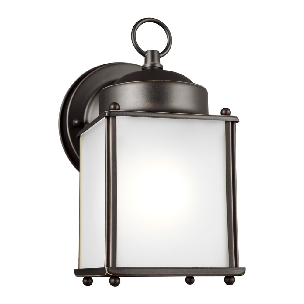 Generation Lighting 8592001-71 New Castle 1 -Light 8.25-in H Antique Bronze Hardwired Outdoor Wall Light