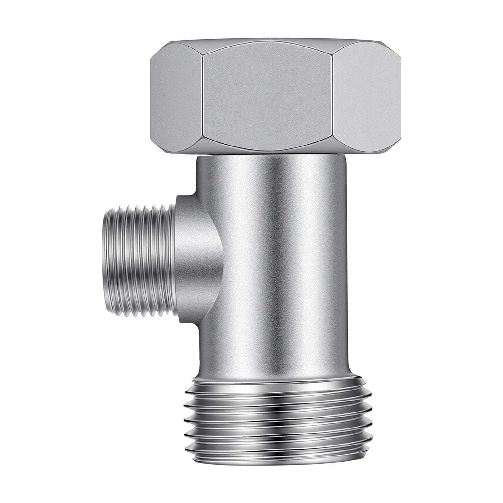 Aoibox  T Adapter Valve for Bidet 3 8 to 7 8 Brass Toilet Branch Connector Thread 15 16 in 14UNS Bidet T Valve