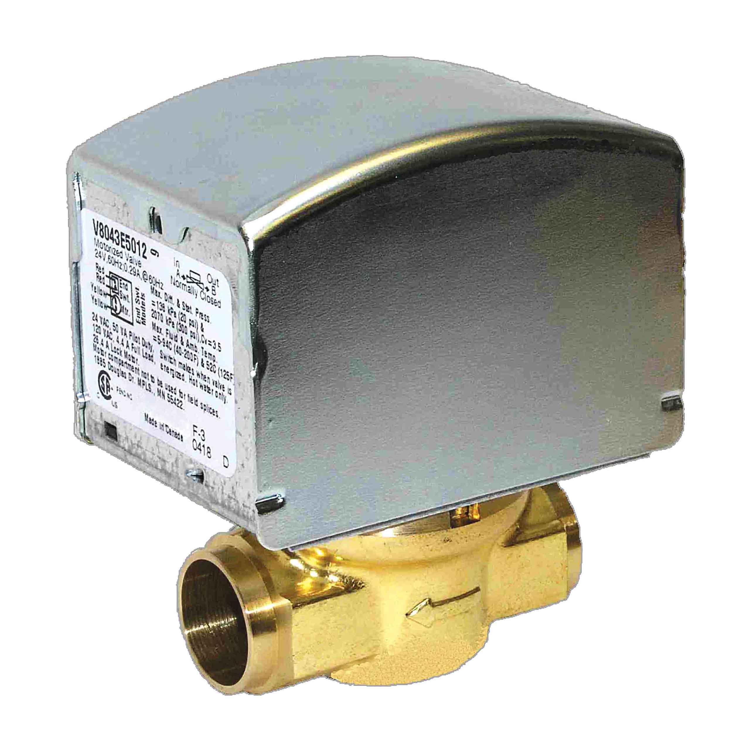 Honeywell 24 Vac 3/4 in Sweat N.C. QuickFit Zone Valve #V8043F5036/U