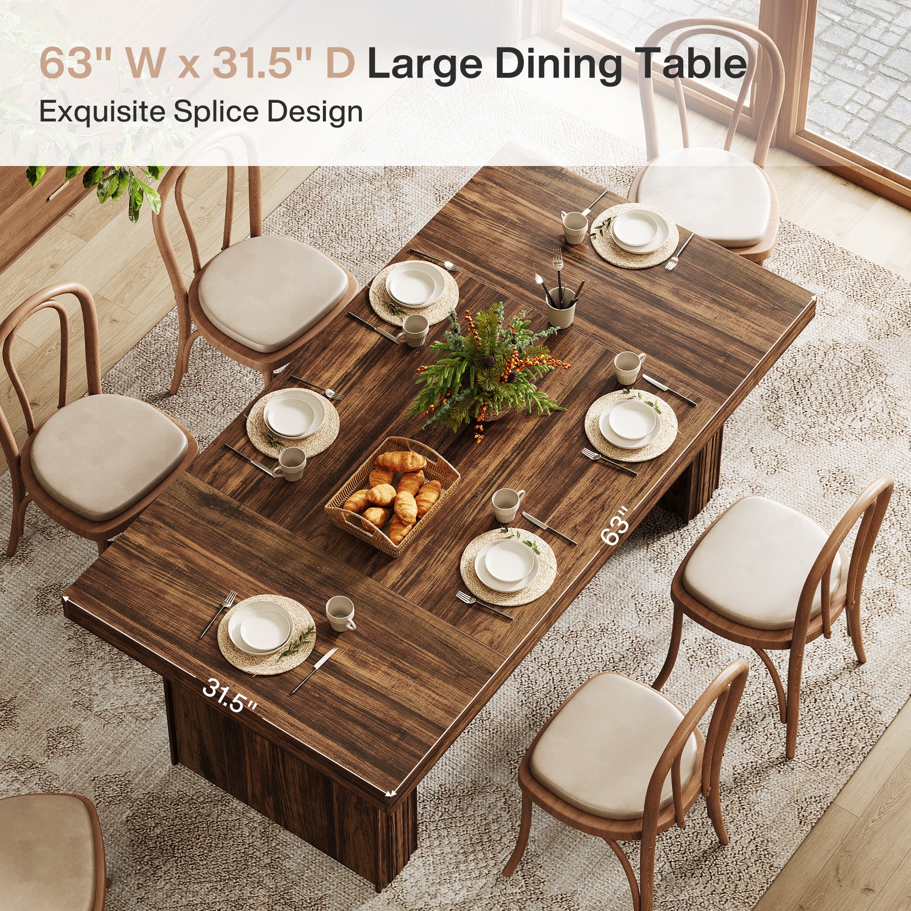 Tribesigns LWOYJL-1535YY Dining-Tables - View #5