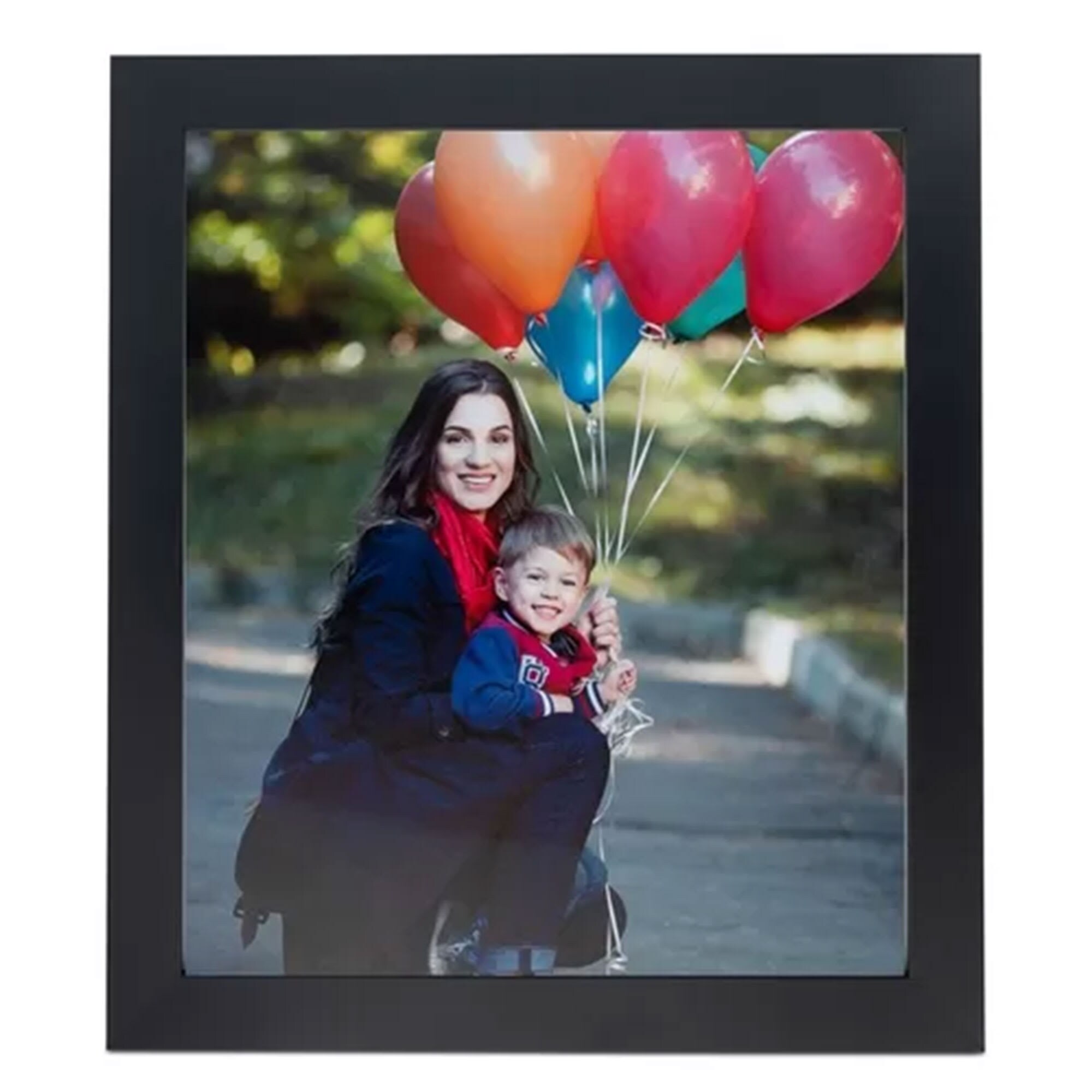 ArtToFrames 301580 18 x 18 Inch Solid Wood Wall Hanging Picture Frame, Satin Black