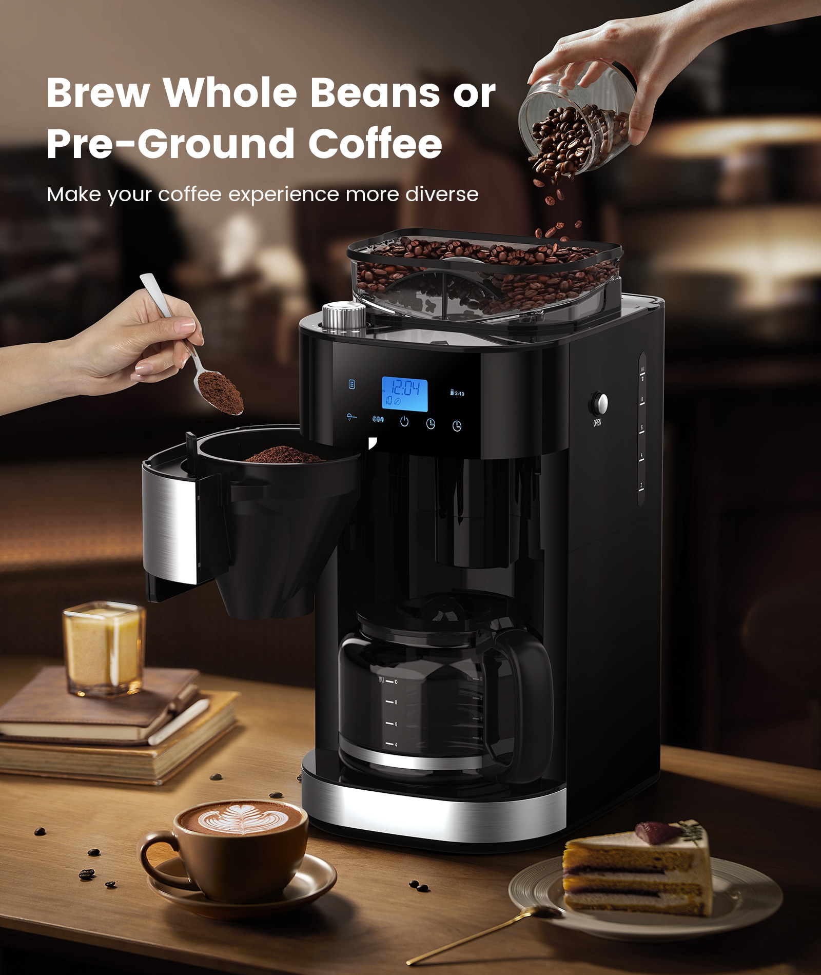 COWSAR LSCM8025-BLACK Coffee-Makers - View #3