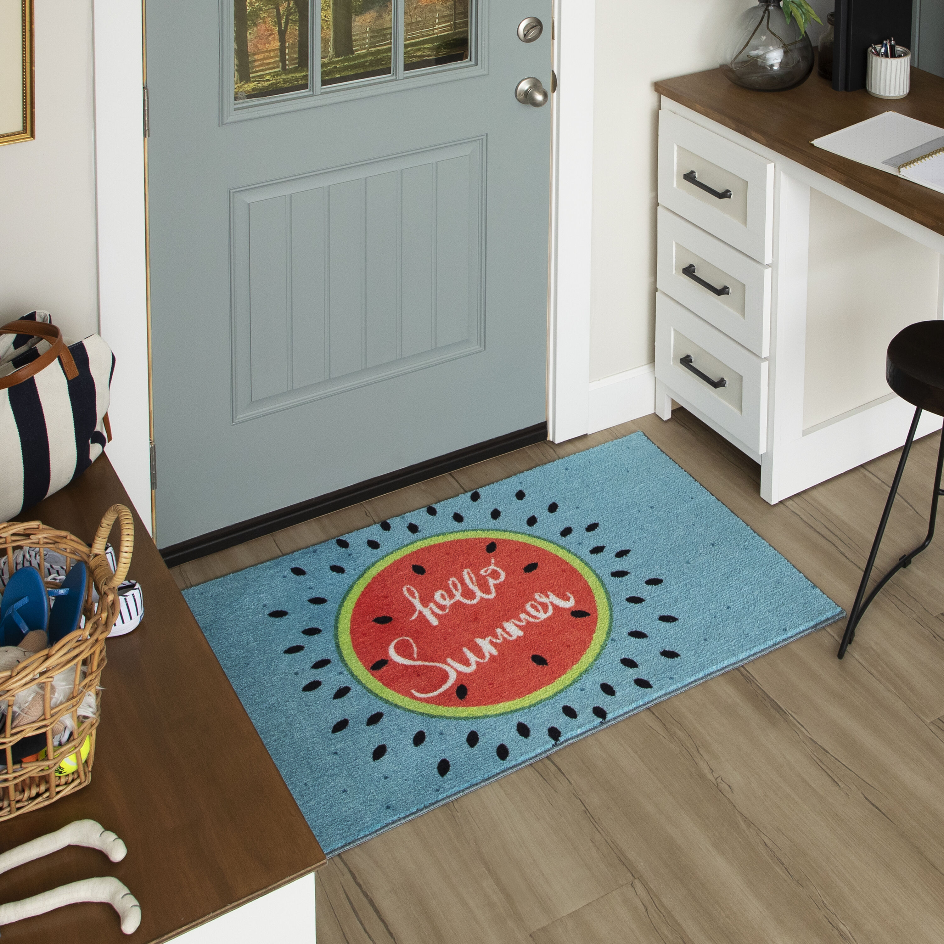 Mohawk Home ZW102 A446 030050 Prismatic 2 x 4 (ft) Tufted Polyester Aqua Rectangular Indoor Machine washable Throw rug
