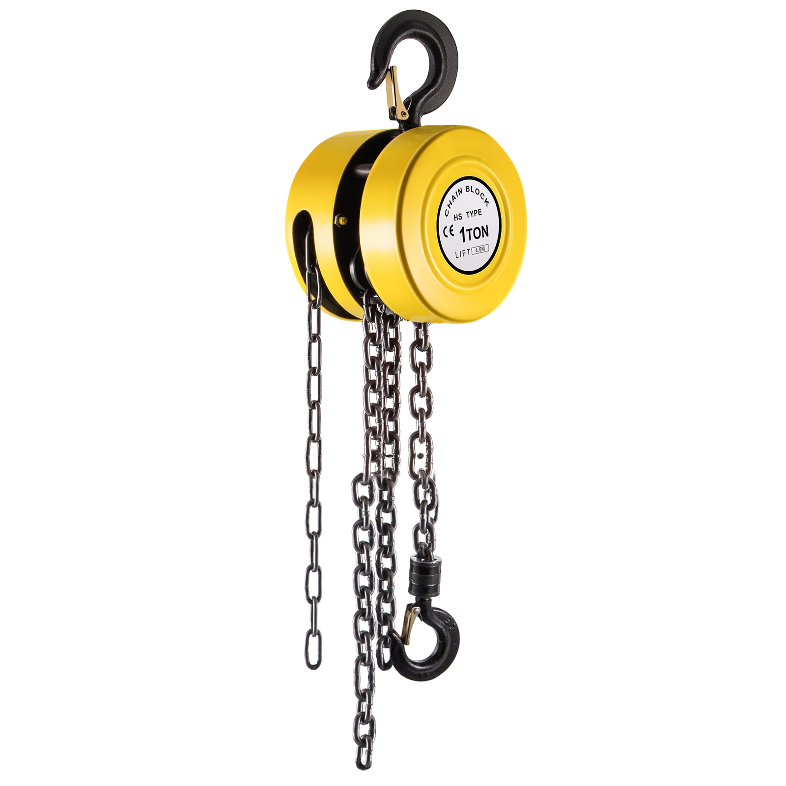 SVOPES Hand Chain Hoist 2200 lbs / 1 Ton Capacity Chain Block 15ft / 4.5m Lift Manual Hoist with Industrial-Grade Steel Construction #SVOPESSLHLHSY04541V0