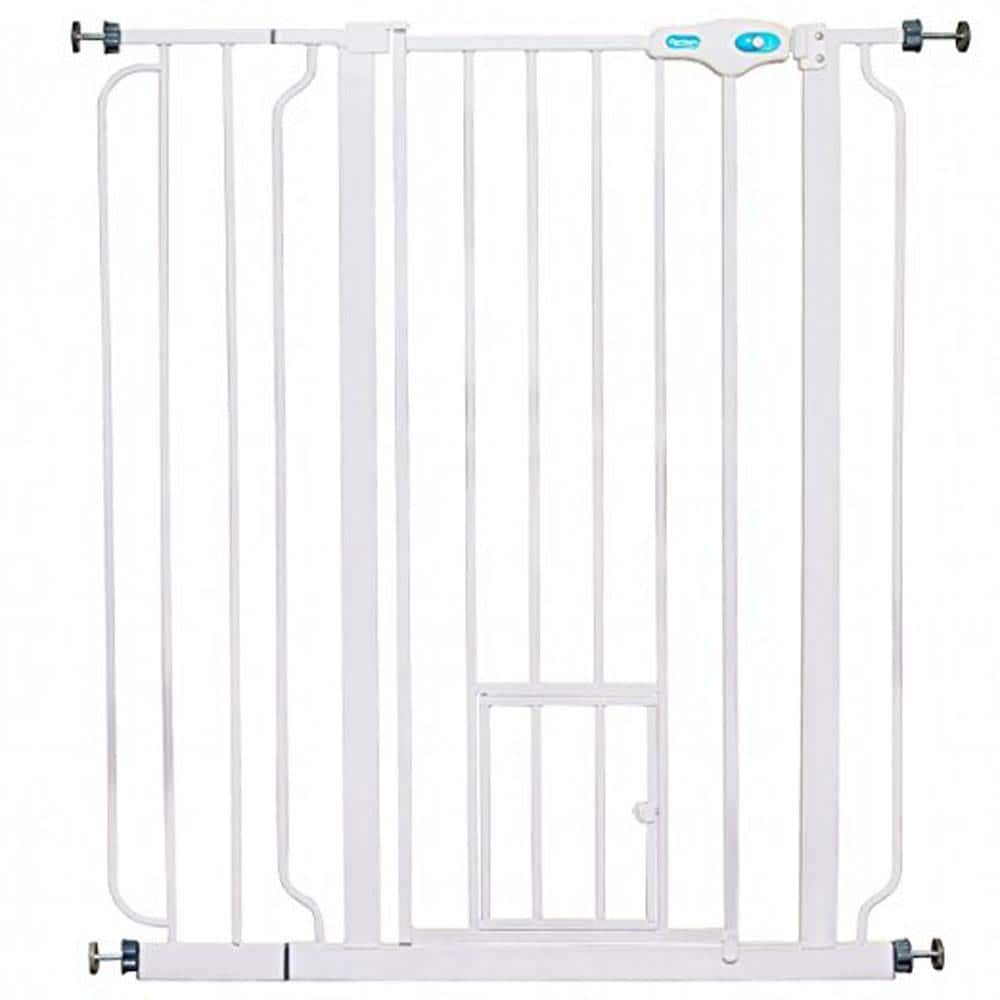Carlson Pet Products Tension-mount Expandable White Metal Pet Gate