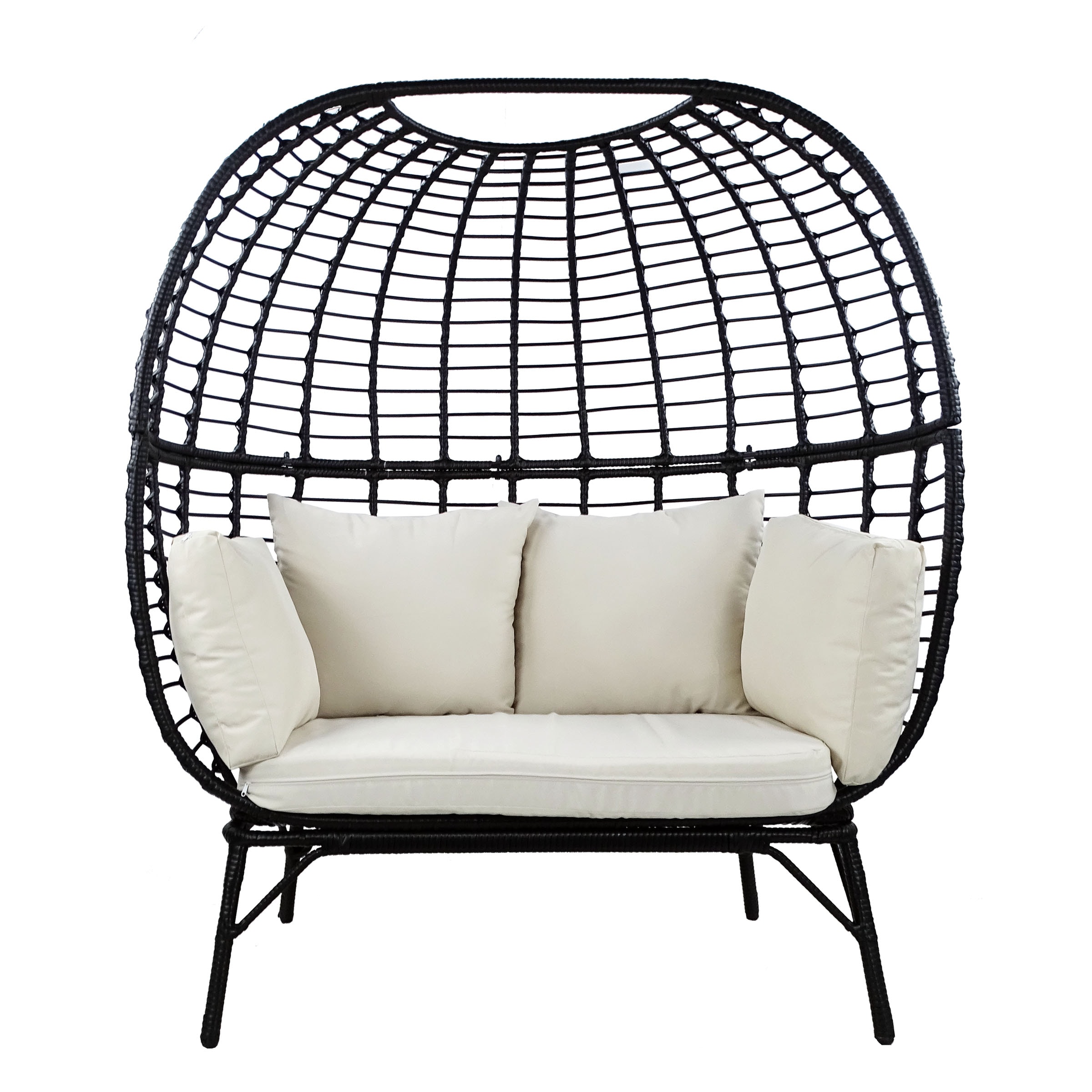 Alpine Corporation MHQ130 Modern Black and White Accent Chair
