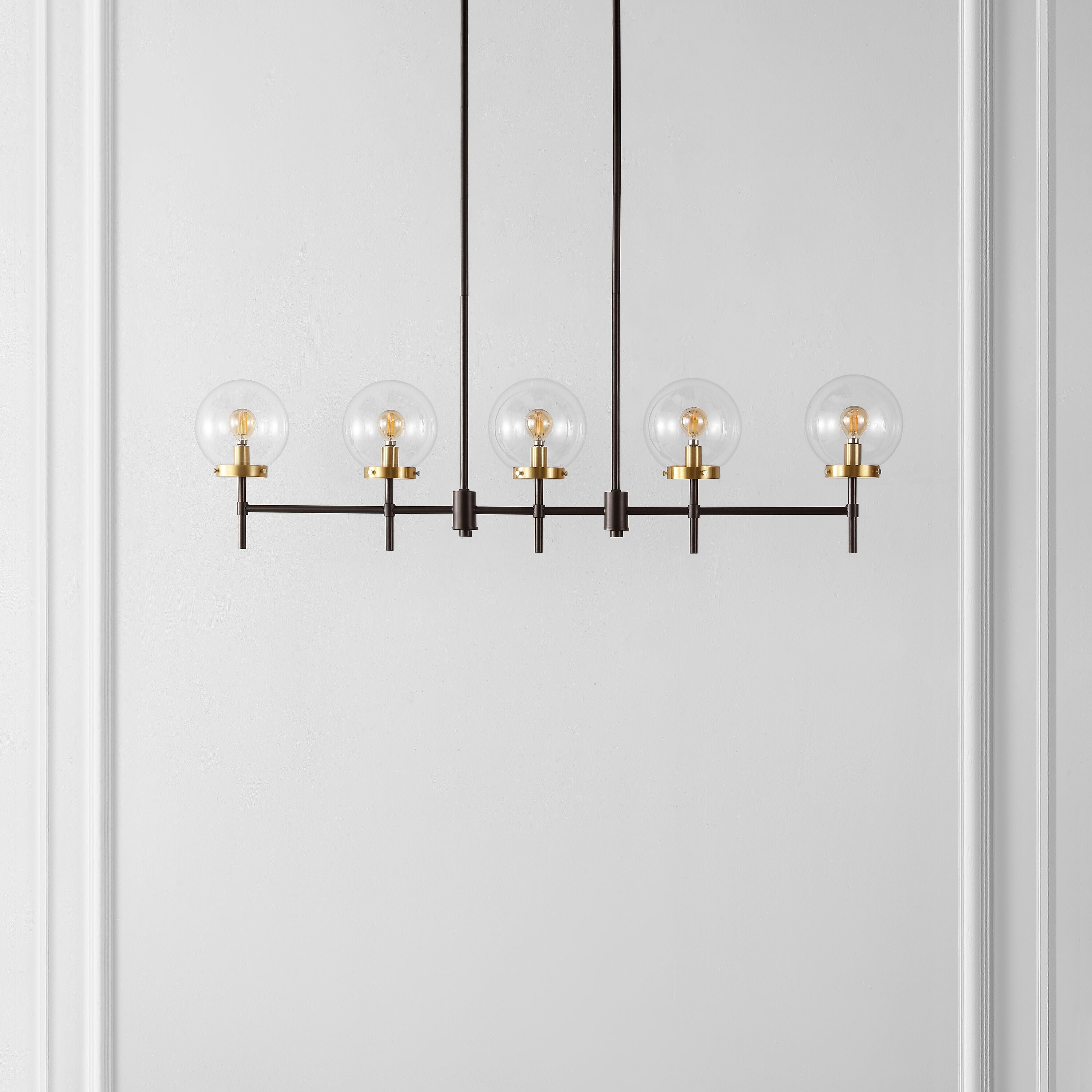 Mylah 5-Light Oil Rubbed Bronze Glass Globe Pendant