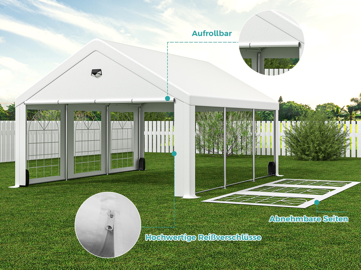 Forclover USTE-243BGE Wood-Resin-Gazebos - View #5