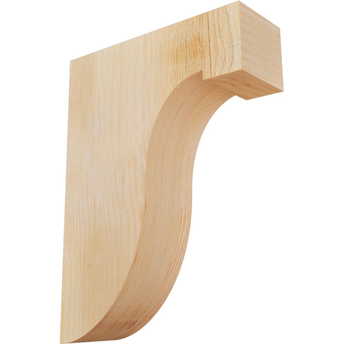 Ekena Millwork COR04X12X16DEL00RDF 4-in x 12-in x 16-in Del monte Unfinished Douglas fir Wood Paintable/Stainable Corbel