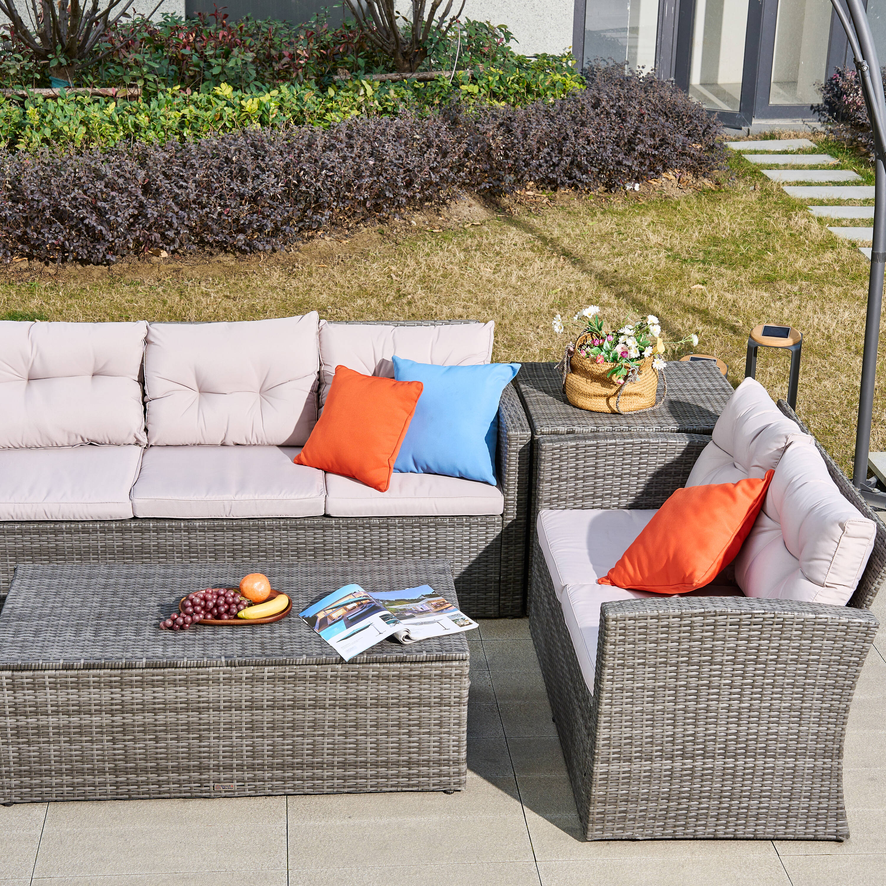 Direct Wicker DWS-1503-GRAY Patio-Sofas-Daybeds - View #13
