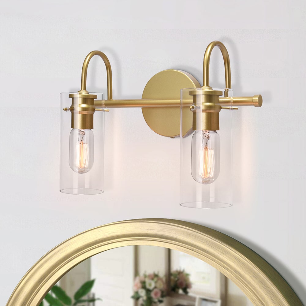 EDISLIVE Y81010000034498 14-in 2 -Light Gold Modern/contemporary Vanity light