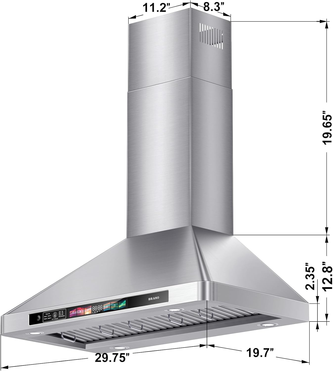 Damerin IU-RD10 Wall-Mounted-Range-Hoods - View #3
