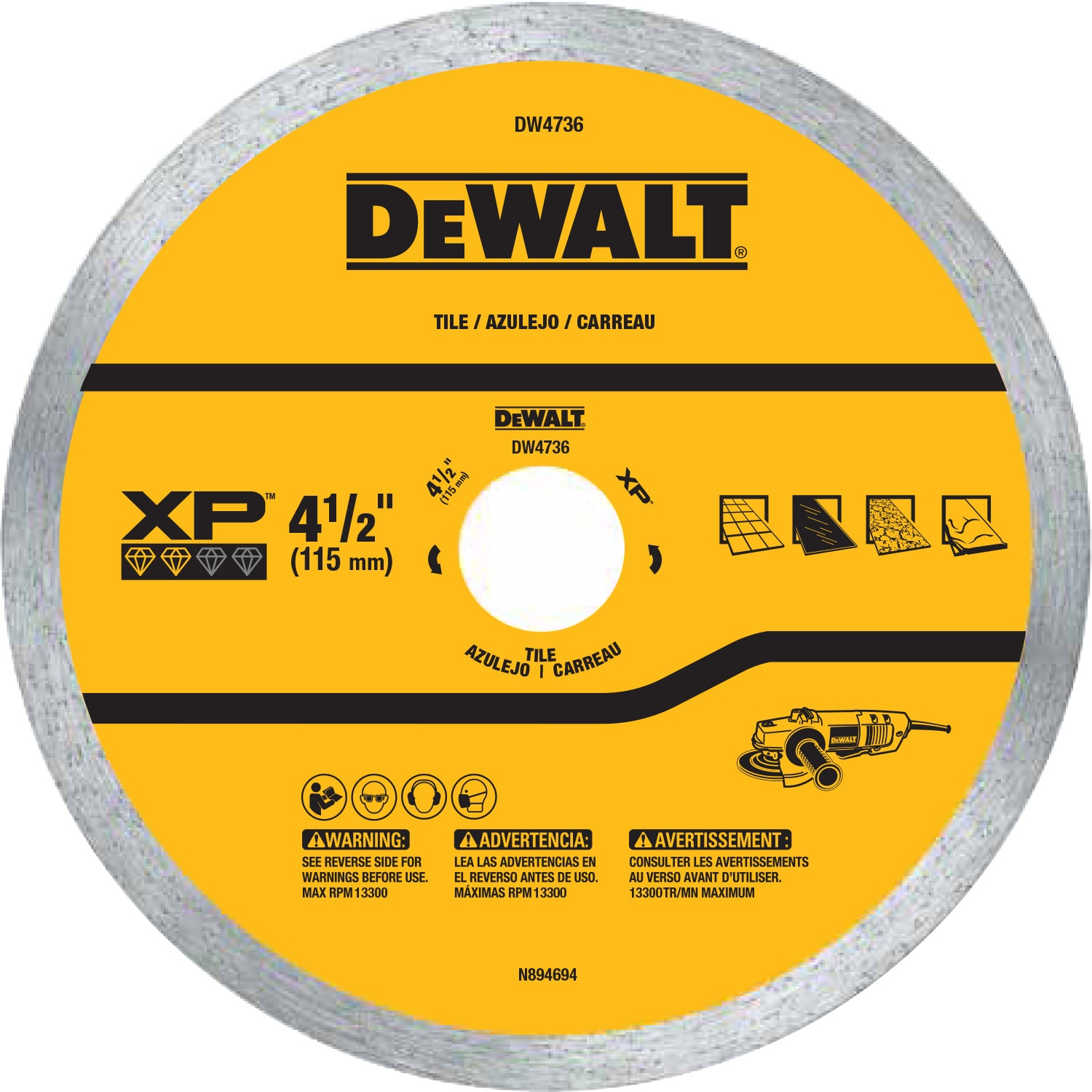 DEWALT XP 4.5 in Diamond Cut off Wheel DW4736 at Lowes