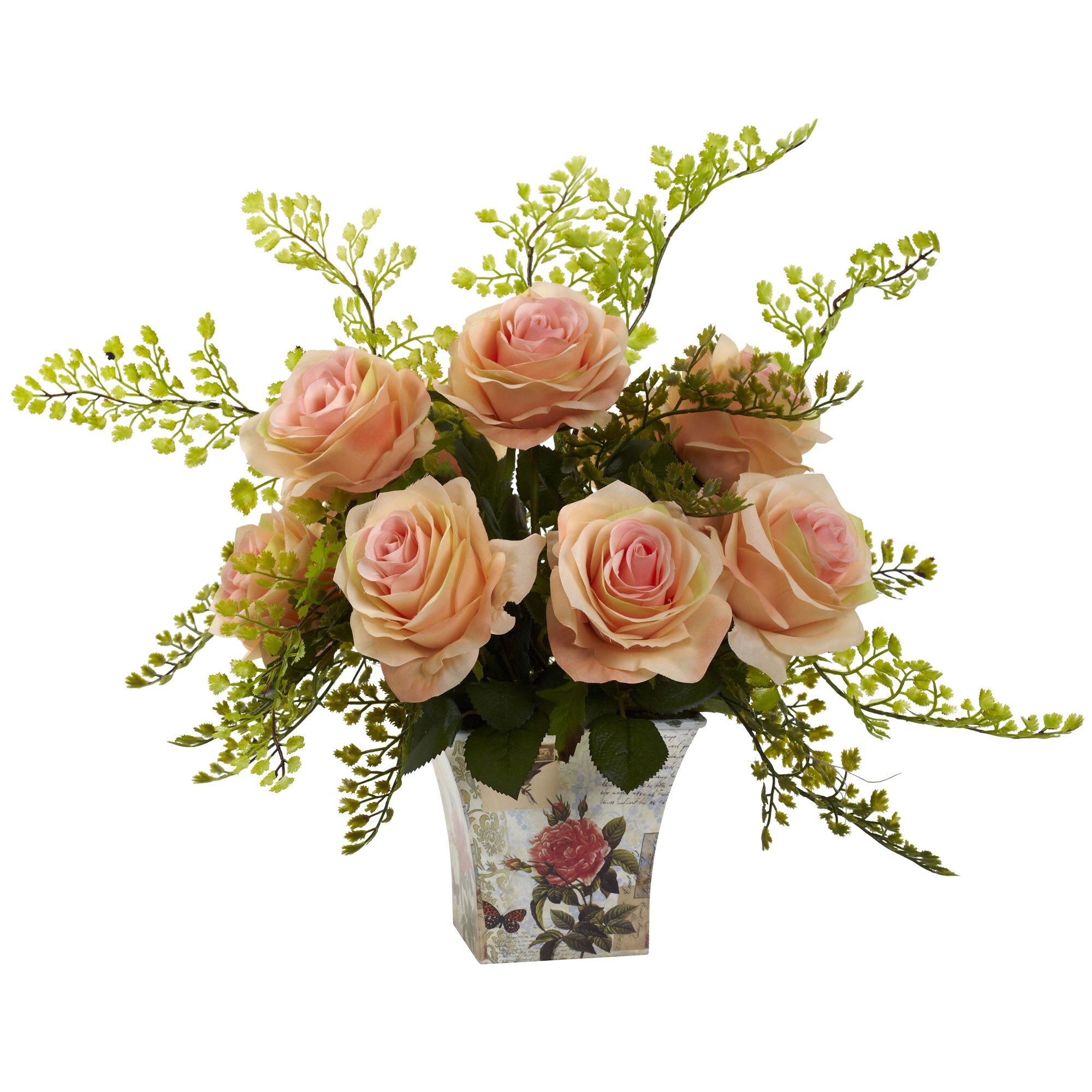 Nearly Natural 1379-PH 13-in Peach Indoor Silk Artificial Flower