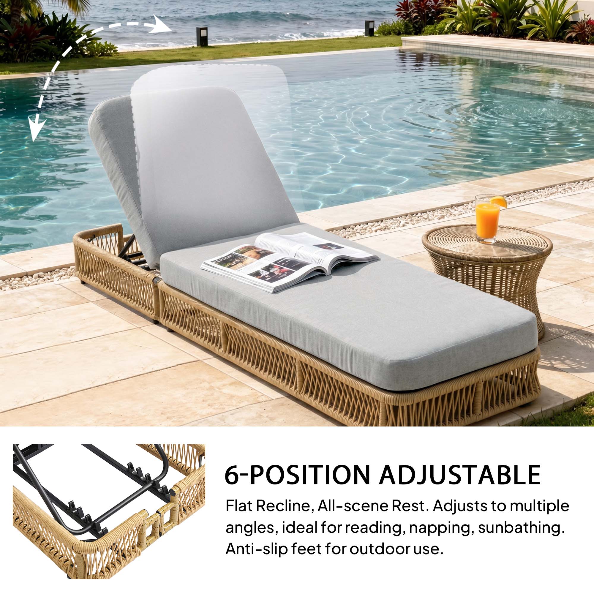Dreamsidea LS-OD0015-BR-LGRAY Patio-Chairs - View #13