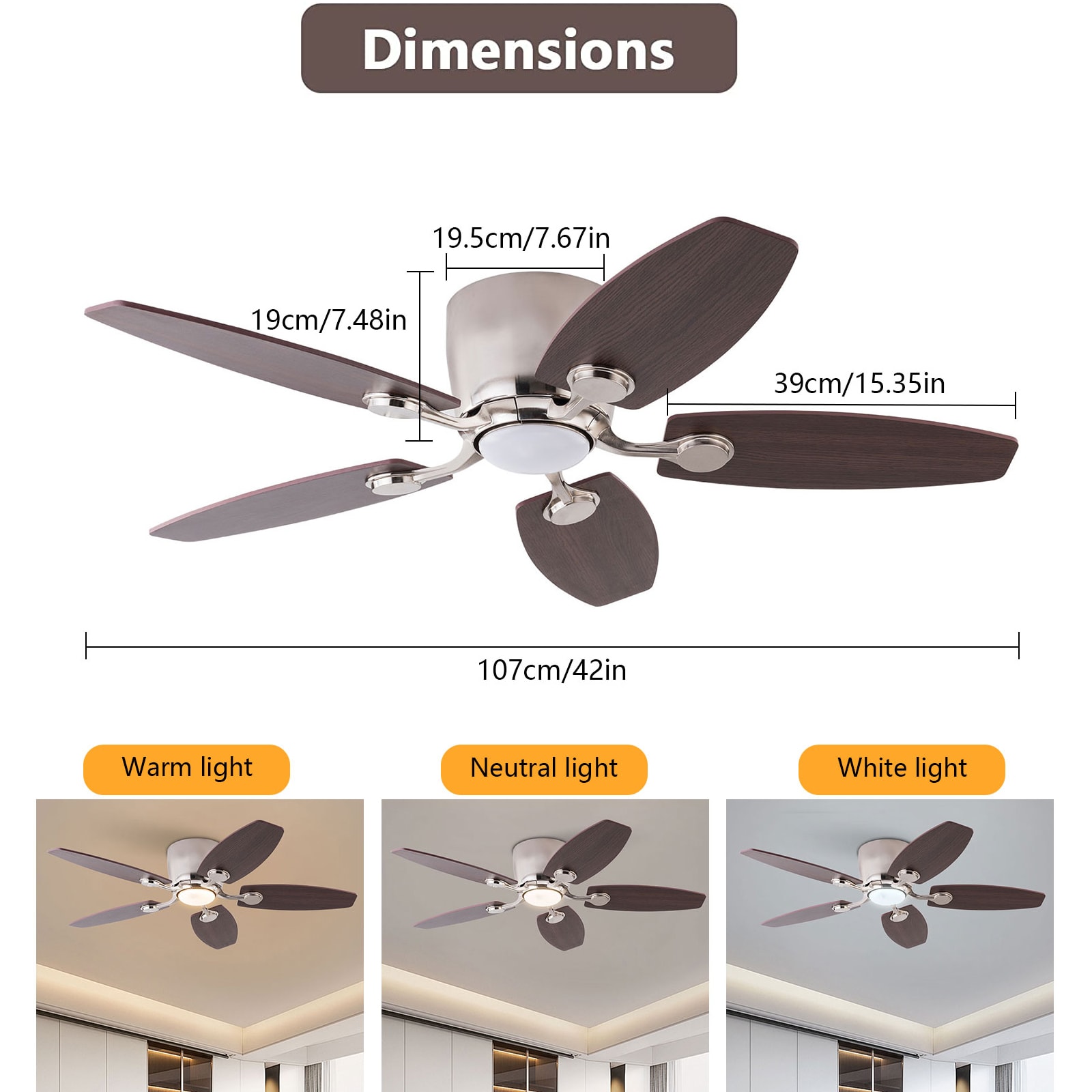 Oukaning JZUCOD-00420099 Ceiling-Fans - View #4