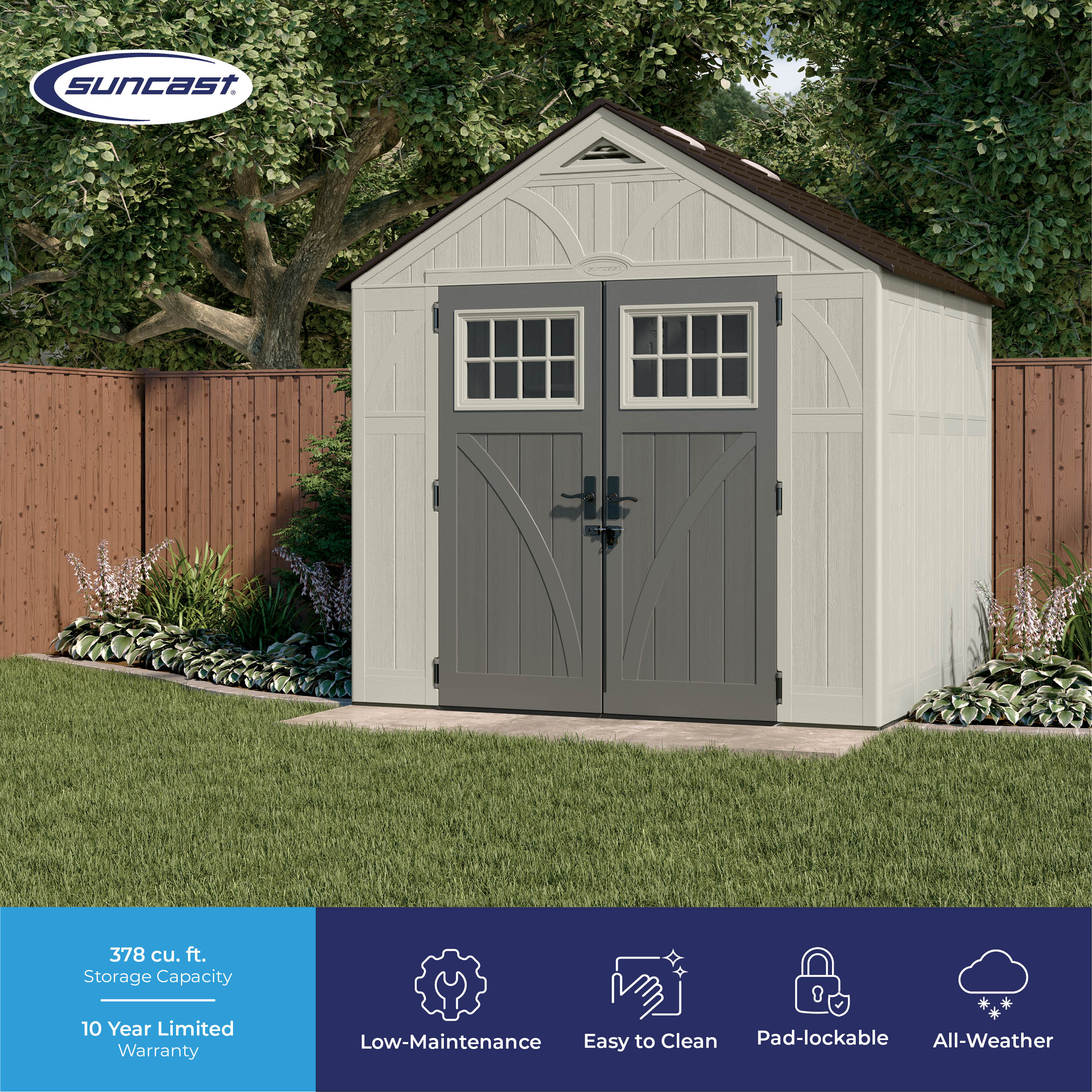 Suncast BMS8700 Vinyl-Resin-Storage-Buildings - View #9