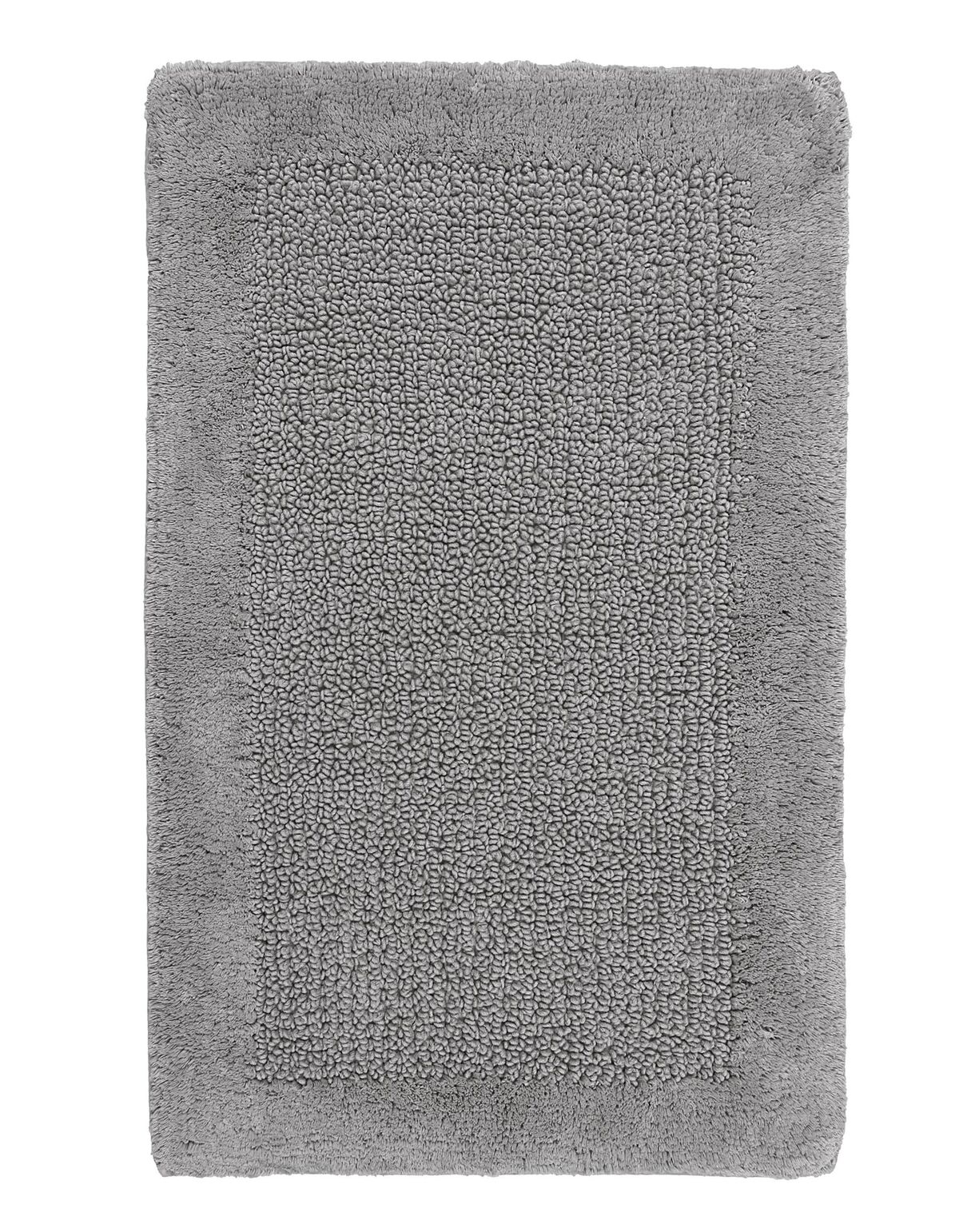  KB1724-NAP-SIL Naples 17-Inches x 24-Inches Silver Cotton Bath rug