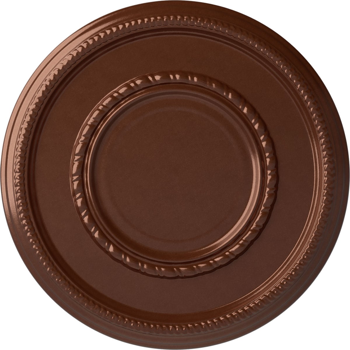 Ekena Millwork CM17FECPS Federal Roped Large 17.375-in W x 17.375-in L Painted Copper Penny Polyurethane Whole Ceiling Medallion