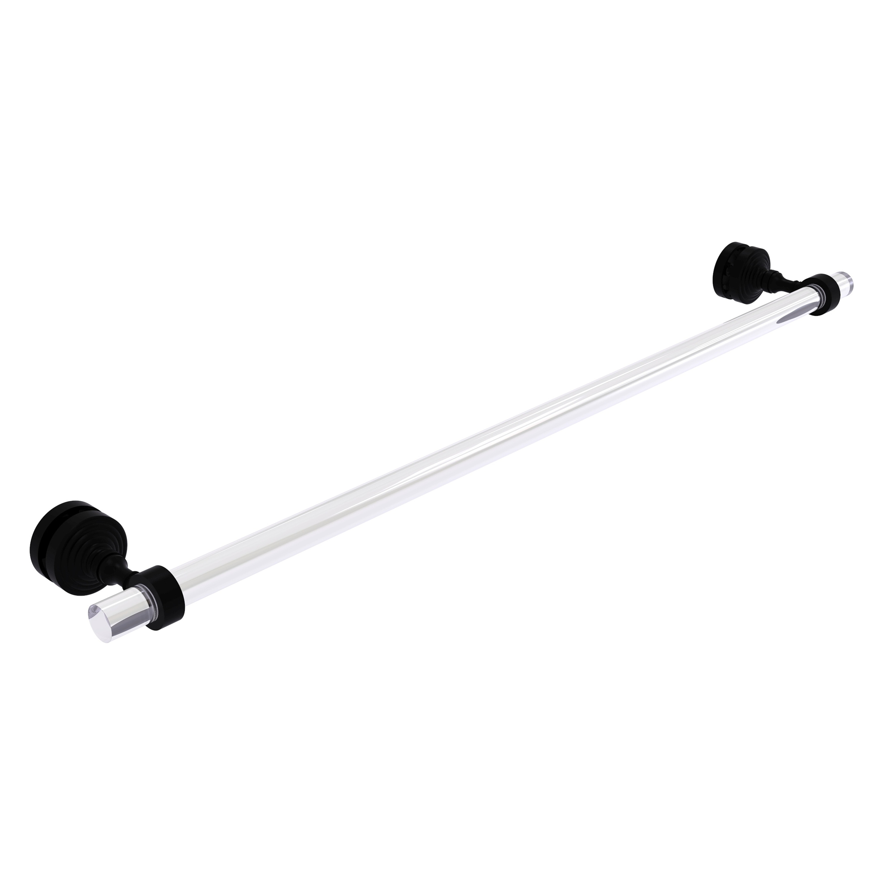 Allied Brass PG-41-SM-30-BKM Pacific Grove 30-in Matte Black Wall mount Single Towel Bar
