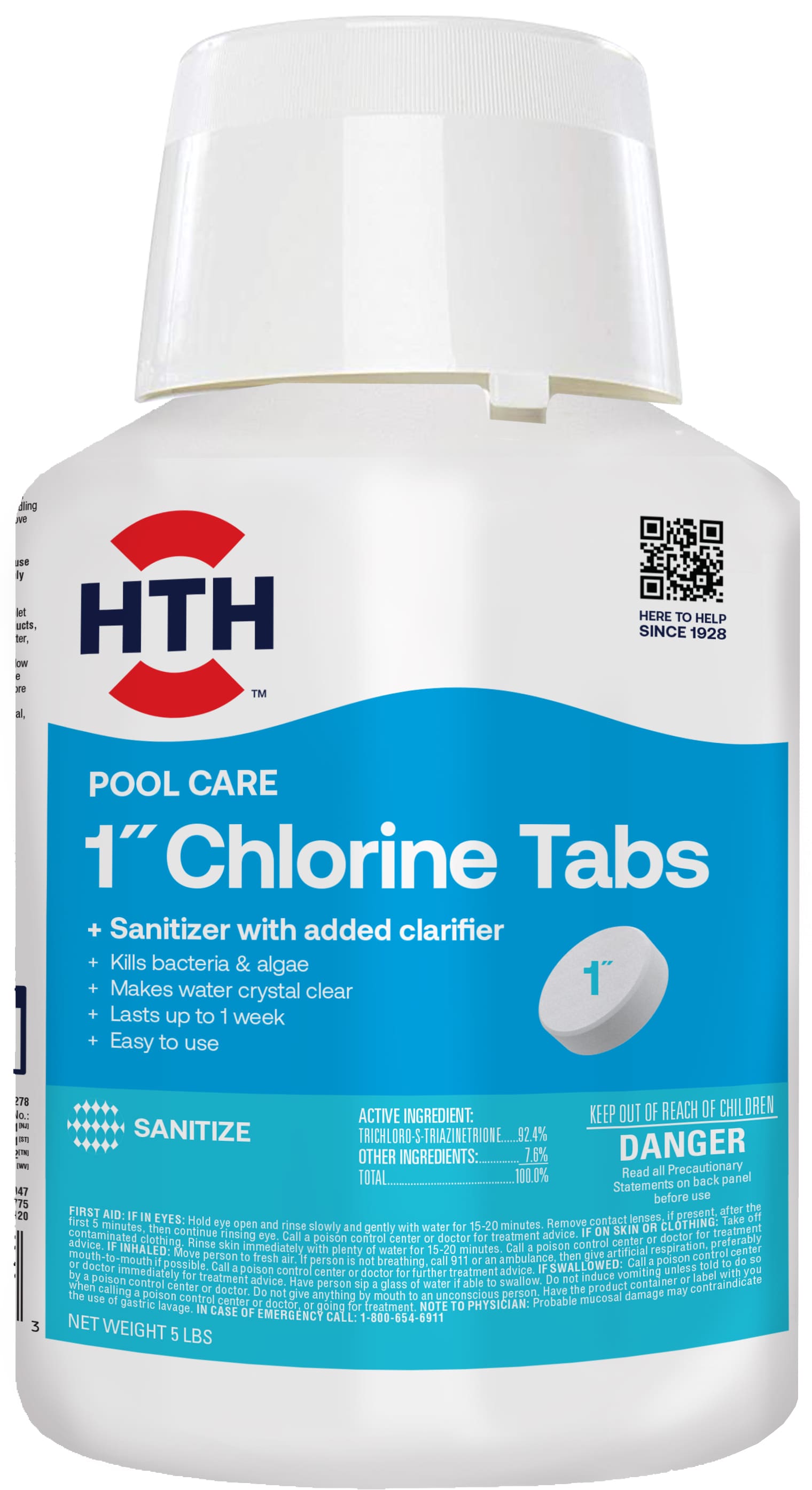 HTH Swimming Pool Chlorine 5-lb 1-in Chlorine Tablets