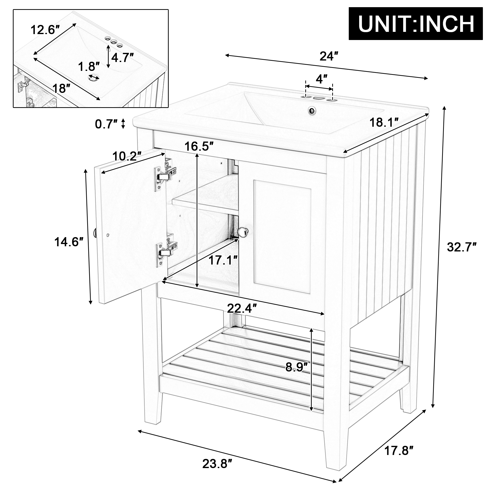 ModernLuxe L3P-N725P246473E Bath-Vanity-Combo - View #5
