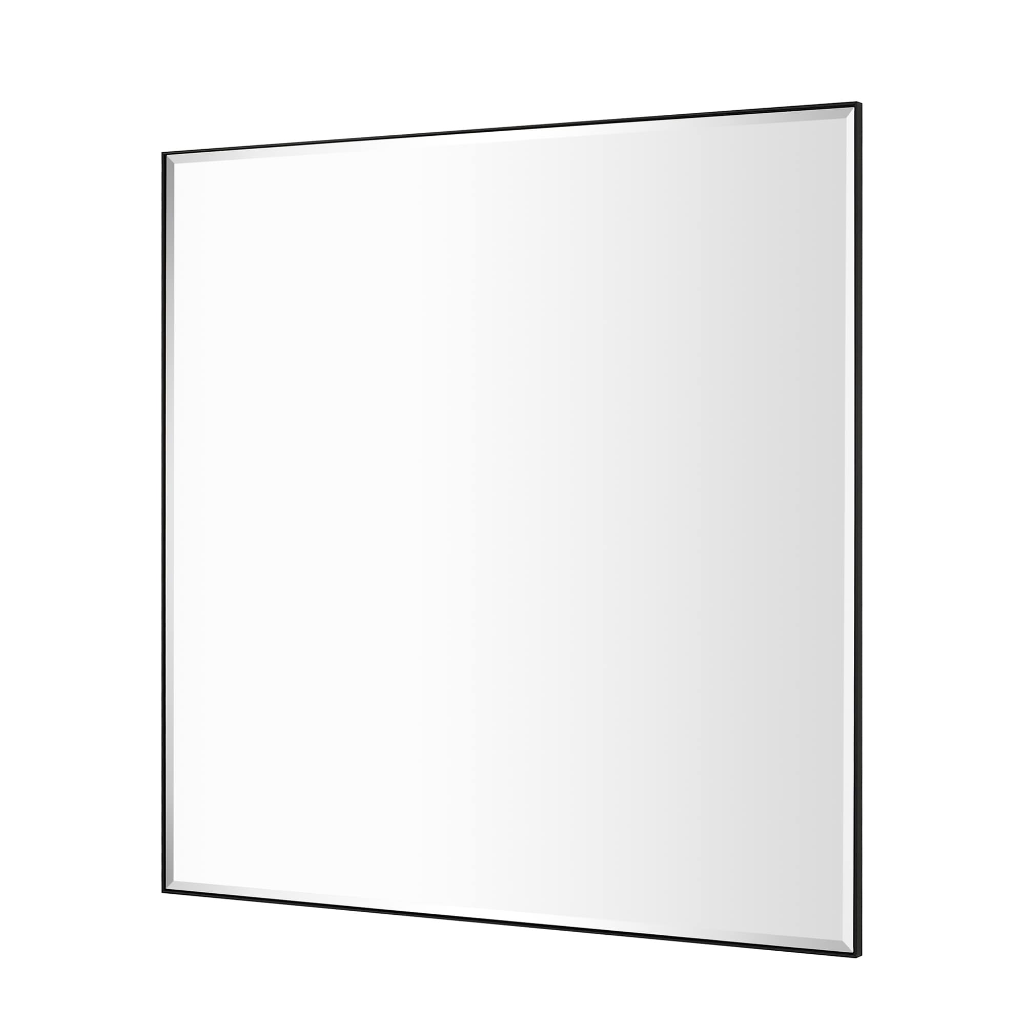 GETLEDEL 36-in x 36-in Framed Square Tilting Bathroom Vanity Mirror ...