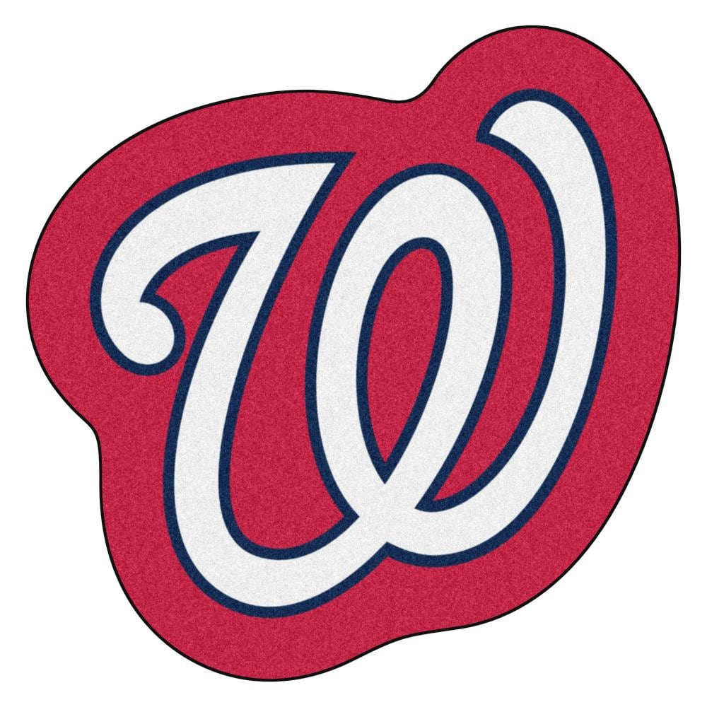 FANMATS 22000 MLB Mascot Mat 2 x 3 (ft) Tufted Nylon Red Irregular Indoor Solid Area rug