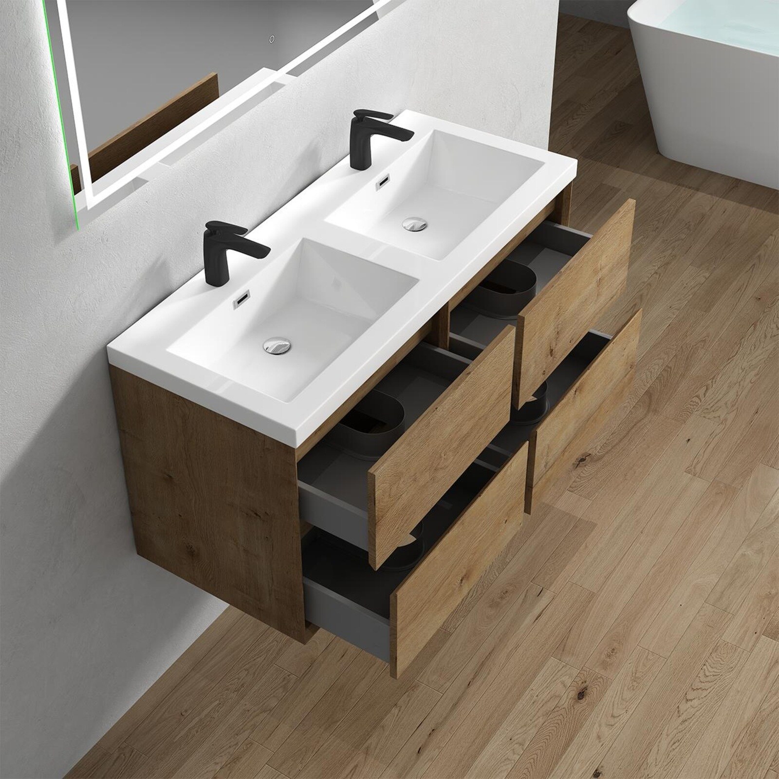 BV Better Vanity SLIM48D-OAK Bath-Vanity-Combo - View #4